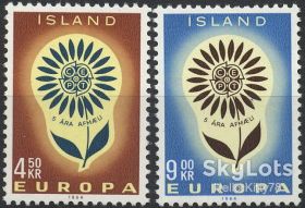 Скандинавія Скандинавия ^/--/^ Исландия 1964 Европа СЕРТ Mi 385-386 MNH ^_^^^ Ісландія 1964 Європа СЕРТ Mi 385-386 MNH - фото фото фото