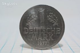 НДР, ФРН ГДР, ФРГ ^/--/^ Монета 1 Дойч марка 1977 /--/ г. ^_^^^ Монета 1 Дойч марка 1977 - фото фото фото