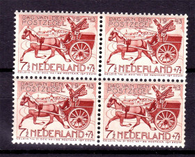 Балтійські країни Балтийские страны ^/--/^ EU  Нидерланды  1943 г  MNH  - почта - квартблок ^_^^^ EU Нідерланди 1943 р MNH - пошта - квартблок - фото фото фото