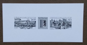 Архітектура Архитектура ^/--/^ ГДР 1988 г -  Филателистическая выставка, Карл-Маркс-Штадт  чернодрук ^_^^^ НДР 1988 р. - Філателістична виставка, Карл-Маркс-Штадт чорнодрук - фото фото фото