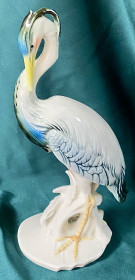 Статуетки, Скульптури, Фігурки, Фарфор Статуэтки, Скульптуры, Фигурки, Фарфор ^/--/^ Німеччина.KARL ENS  (Карл Энс). Чапля ^_^^^ Германия. KARL ENS (Карл Энс). Чапля - фото фото фото