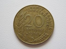 Франція Франция ^/--/^ Франция 20 сантимов 1976 года #9693 ^_^^^ Франція 20 сантимів 1976 року #9693 - фото фото фото