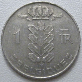 Бельгія Бельгия ^/--/^ Бельгія 1 франк 1975 року Belgique 42662 ^_^^^ Бельгия 1 франк 1975 года Belgique 42662 - фото фото фото