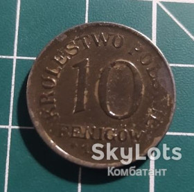 - року - года ^/--/^ 10 феніґів 1917, Королівство Польща. ^_^^^ 10 фенигов 1917, Королевство Польша. - фото фото фото