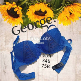 Бюстгальтери Бюстгальтеры ^/--/^ George EUR 34 /--/ B/75 /--/ B Бюстгальтер пуш ап поролон косточка васильковый ^_^^^ George EUR 34 /--/ B/75 /--/ B Бюстгальтер пуш ап поролон кісточка васильковий - фото фото фото