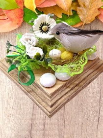 Статуетки, Скульптури, Фігурки, Фарфор Статуэтки, Скульптуры, Фигурки, Фарфор ^/--/^ Настольный пасхальный декор, птица в гнезде, ручная работа. ^_^^^ Настільний пасхальний декор, птах в гі, ручна робота. - фото фото фото