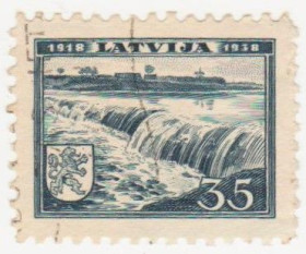 Балтійські країни Балтийские страны ^/--/^ Латвия 1938 г № 221 гашеная ^_^^^ Латвія 1938 р. No 221 гашена - фото фото фото