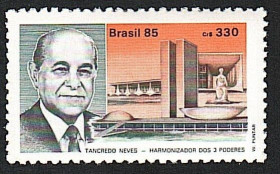 Південна Америка Южная Америка ^/--/^ Бразилия  (1985) Память о Танкредо Невесе, избранном президенте ^_^^^ Бразилія (1985) Пам'ять про Танкредо Невеса, обраного президента - фото фото фото