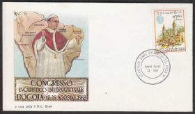 Америка Америка ^/--/^ Колумбия 1968 ЕВХАРИСТИКА КОНГРЕСС КАРТА РЕЛИГИЯ ХРИСТИАНСТВО ВЕРОИСПОВЕДАНИЕ КПД Mi.1138 ^_^^^ Колумбія 1968 ЄВХАРИСТИКА КОНГРЕС КАРТА РЕЛІГІЯ ХРИСТІАНСТВО ВЕРОСПОВІДАННЯ ККД Mi.1138 - фото фото фото