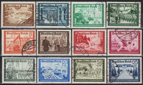 Третій Рейх (-) Третий Рейх (-) ^/--/^ 1939 - Рейх - Пошта Німеччини Mi.702-713 - гаш _40,0 € ^_^^^ 1939 - Рейх - Почта Германии Mi.702-713 - гаш _40,0 € - фото фото фото