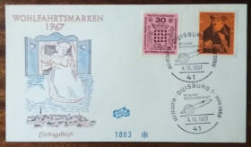 Європа Европа ^/--/^ Германия 10 лет полета в космос 1967 ^_^^^ Німеччина 10 років польоту в космос 1967 - фото фото фото