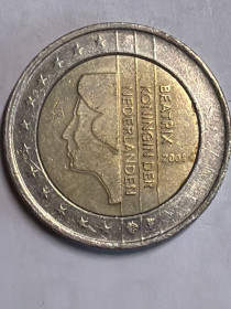Нідерланди Нидерланды ^/--/^ Нидерланды 2 евро 2001 ^_^^^ Нідерланди 2 євро 2001 - фото фото фото