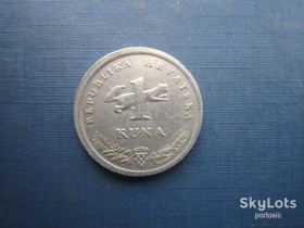 Хорватія Хорватия ^/--/^ Монета 1 куна Хорватія 1997 фауна птах ^_^^^ Монета 1 куна Хорватия 1997 фауна птица - фото фото фото