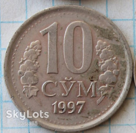 Узбекистан Узбекистан ^/--/^ 10 сумов 1997 Узбекістан ^_^^^ 10 сумм 1997 Узбекистан - фото фото фото