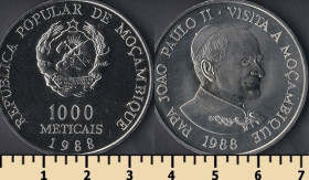 Мозамбік Мозамбик ^/--/^ Мозамбик 1000 метикалей 1988 ^_^^^ Мозамбік 1000 метикалей 1988 - фото фото фото