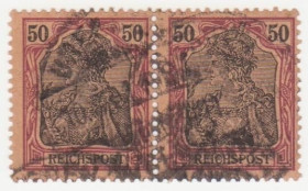 Веймарська республіка Веймарская республика ^/--/^ Германия  ( империя) 1900 г. №  60 гашеная пара ^_^^^ Німеччина (Імперія) 1900 р. No 60 гашена пара - фото фото фото
