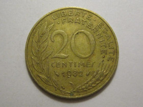 Франція Франция ^/--/^ Франция 20 сантимов 1982 года 3 /--/ П /--/ 1047 ^_^^^ Франція 20 сантимів 1982 3 /--/ П /--/ 1047 - фото фото фото