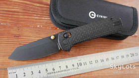 Ножі, мультітули Ножи, мультитулы ^/--/^ Civivi Yonder C /--/ 23073 /--/ B-2, 14 /--/ C /--/ 28 /--/ N Blackwash, Micarta Black, Caged Ceramic Ball Bearing, Outdoor, EDC, Crossbar lock - фото фото фото