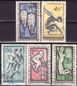 Спорт Спорт ^/--/^ Чехословакия. Спорт  (серия без 1 м.) 1962 г. ^_^^^ Чехословаччина. Спорт (серія без 1 м.) 1962 - фото фото фото