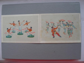 СРСР СССР ^/--/^ Китайский танок худ. Чень Цзунь-сань 1956 год 2 /--/ шт ^_^^^ Китайський худ. Чень Цзунь-сань 1956 2 /--/ шт - фото фото фото