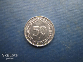 НДР, ФРН ГДР, ФРГ ^/--/^ Монета 50 пфенігів Німеччина ФРН 1990 F ^_^^^ Монета 50 пфеннигов Германия ФРГ 1990 F - фото фото фото