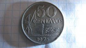 Бразилія Бразилия ^/--/^ 50 Centavos Brasil Сентаво Бразилия 1975 год Состояние ^_^^^ 50 Centavos Brasil Сентаво Бразилія 1975 Стан - фото фото фото