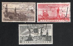 Чехословаччина Чехословакия ^/--/^ Чехословакия  (1957) Города. Архитектура ^_^^^ Чехословаччина (1957) Міста. Архітектура - фото фото фото