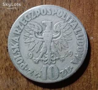 - року - года ^/--/^ 10 Zl. Polska Rzeszpospolita Ludowa 1959, Mikolai Kopernik. - фото фото фото