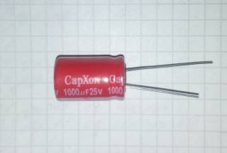 Конденсатори Конденсаторы ^/--/^ 1000 /--/ мкФ* 25 /--/ В.  CapXcon 105°C. Низькоімпедансний ^_^^^ 1000 /--/ мкФ* 25 /--/ В. CapXcon 105°C. Низкоимпедансный - фото фото фото