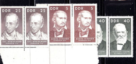 НДР, ФРН ГДР, ФРГ ^/--/^ Германия  ГДР / DDR 1967 г MNH - пары - личности ^_^^^ Німеччина НДР / DDR 1967 MNH - пари - особистості - фото фото фото