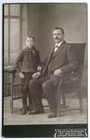 Листи, фото Письма, фото ^/--/^ Кабинетка большой формат Отец и сын 1900-е Mainz Germany Fv /--/ 8.1 ^_^^^ Батько і син 1900 Mainz Germany Fv /--/ 8.1 - фото фото фото