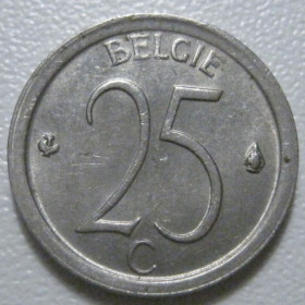 Бельгія Бельгия ^/--/^ Бельгія 25 сантимів 1972 року Belgie 42353 ^_^^^ Бельгия 25 сантимов 1972 года Belgie 42353 - фото фото фото