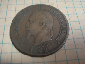Франція Франция ^/--/^ 10 /--/ сантім 1862 /--/ а   Франція ^_^^^ 10 /--/ сантим 1862 /--/ а Франция - фото фото фото