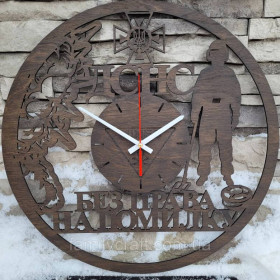 Пісочний годинник Песочные часы ^/--/^ Настенные часы ГСЧС Сапер, патриотический подарок спасателю, деревянные часы из фанеры, 50 см ^_^^^ Настінні годинники з логотипом компанії Корпоративний подарунок тематичні брендовані годинники - фото фото фото