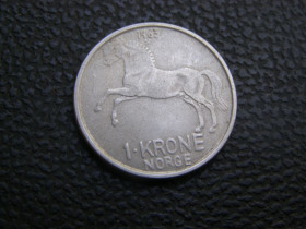 Норвегія Норвегия ^/--/^ 1 крона  Норвегия 1963 г ^_^^^ 1 крона Норвегія 1963 - фото фото фото