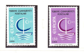 Інші країни Другие страны ^/--/^ Турция 1966 г MNH  -  EUROPA CEPT - ^_^^^ Туреччина 1966 MNH - EUROPA CEPT - фото фото фото