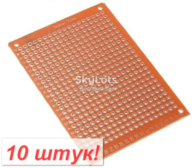 Плати Платы ^/--/^ 10 штук! Макетная монтажная плата 5 /--/ x /--/ 7 см гетинакс/бакелит, шаг 2.54 мм, толщина 1.5 мм,  432   (24 /--/ x /--/ 18) отверстия около 1 мм   (516-1) опт ^_^^^ 10 штук! Макетна монтажна плата 5 /--/ x /--/ 7 см гетинакс/бакеліт, крок 2.54 мм, товщина 1.5 мм, 432 (24 /--/ x /--/ 18) отвори близько 1 мм (516-1) опт - фото фото фото