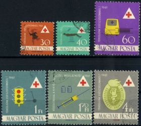 Угорщина Венгрия ^/--/^ Венгрия. Здравоохранение  (серия) 1961 г. ^_^^^ Угорщина. Червоний хрест (серія) 1961 р. - фото фото фото