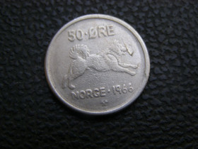 Норвегія Норвегия ^/--/^ 50 эре  Норвегия 1966 г ^_^^^ 50 ери Норвегія 1966 - фото фото фото