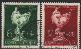 Третій Рейх (-) Третий Рейх (-) ^/--/^ 1944 - Рейх - Ювелірне мистецтво Mi.902-03 _гаш ^_^^^ 1944 - Рейх - Ювелирное искусство Mi.902-03 _гаш - фото фото фото