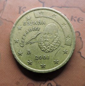 Іспанія Испания ^/--/^ Испания Іспанія 50 евроцентов 2001 ^_^^^ Испания 50 евроцентов 2001 - фото фото фото
