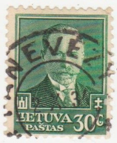 Балтійські країни Балтийские страны ^/--/^ Литва 1934 г. №  406 гашеная ^_^^^ Литва 1934 р. No 406 гашена - фото фото фото