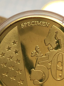 Мальта Мальта ^/--/^ 50 євроцент  Мальта.  SPECIMEN. Європроба. Капсула. ^_^^^ 50 евроцент Мальта. SPECIMEN. Европроба. Капсула. - фото фото фото