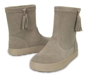 Чоботи Сапоги ^/--/^ Комфортные демисезонные замшевые сапожки CROCS, размер 37 ^_^^^ Комфортні демісезонні замшеві чобітки CROCS, розмір 38 - фото фото фото