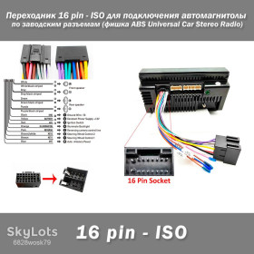 Перехідні рамки для автомагнітол Переходные рамки для автомагнитол ^/--/^ Адаптер переходник 16 pin   (22*10 мм) - ISO   (мама) для подключения автомагнитолы по заводским разъемам фишка VAG Mitsubishi VW Scoda ABS Universal Car Stereo Radio ^_^^^ Адаптер перехідник 16 pin (22*10 мм) - ISO (мама) для підключення автомагнітоли по заводських роз'ємах фішка VAG Mitsubishi VW Scoda ABS Universal Car Stereo Radio - фото фото фото