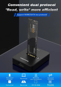 Флешки, зовнішні HDD, диски Флешки, внешние HDD, диски Кишені для HDD Карманы для HDD ^/--/^ Док-станція для М.2 Blueendless External SSD Hard Disk M.2         (SATA i NVMe) ^_^^^ Док-станция для М.2 Blueendless External SSD Hard Disk M.2 (SATA i NVMe) - фото фото фото