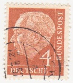 НДР, ФРН ГДР, ФРГ ^/--/^ ФРГ 1954 г. № 68 гашеная ^_^^^ ФРН 1954 р. No 68 гашена - фото фото фото