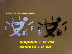 Наліпки, емблеми Наклейки, эмблемы ^/--/^ Наклейка на крышку бака авто Черная, Белая светоотражающий эффект ^_^^^ Наклейка на кришку бака авто Чорна, Біла світловідбивний ефект - фото фото фото