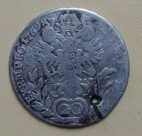 Австрія Австрия ^/--/^ Австрия 20 крейцеров, 1769 г Иосиф II, A IC-SK, серебро ^_^^^ Австрія 20 крейцерів, 1769 р Йосип II - фото фото фото