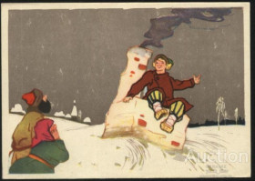 СРСР СССР ^/--/^ 10 Открытка 1959 год по мотивам мультфильмов ^_^^^ 10 Листівка 1959 за мотивами мультфільмів - фото фото фото
